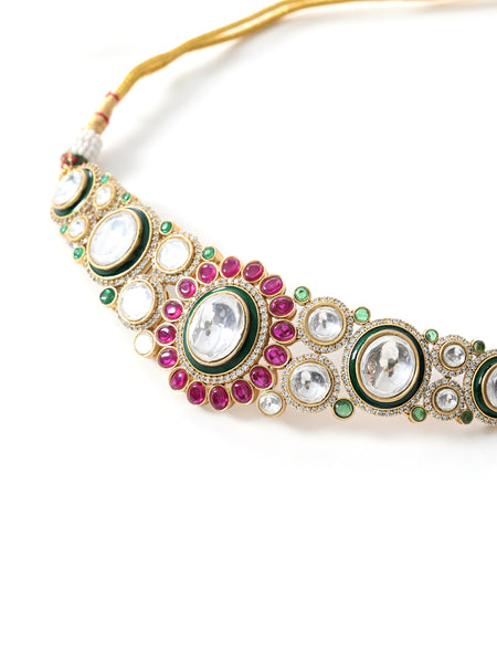 Multi Kundan Ethnic Necklace Set