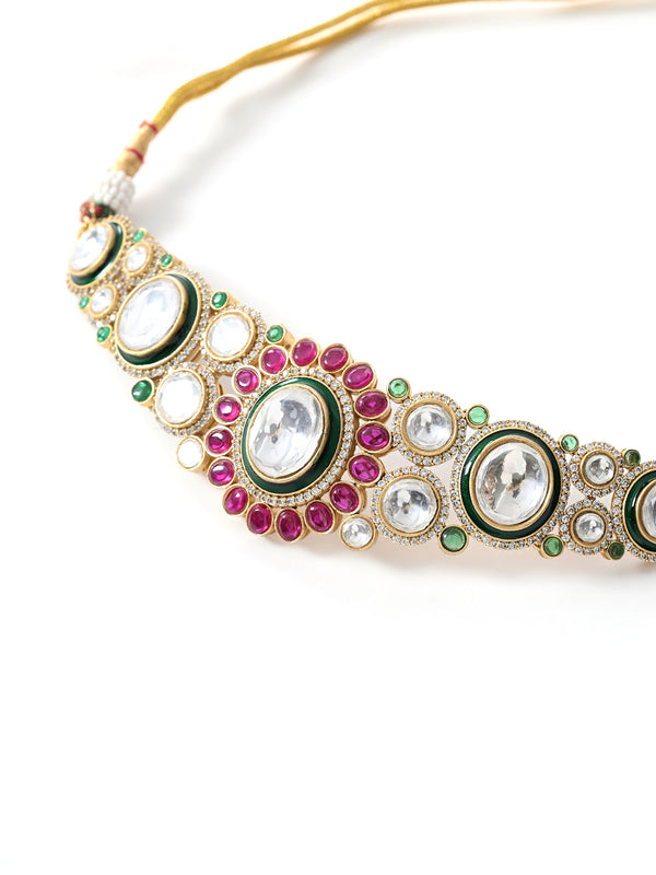 Multi Kundan Ethnic Necklace Set