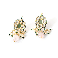 Multi Long Kundan Polki Necklace Set