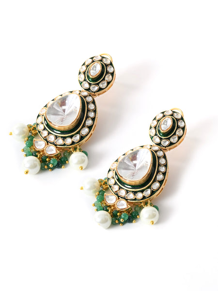 Green Necklace Set with Mangtika