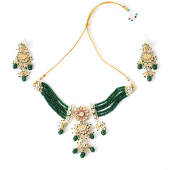 Green Royal Kundan Polki Choker Set