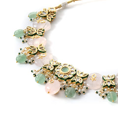 Multi Kundan Polki Classic Necklace Set