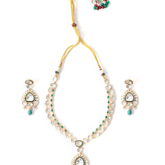 Green Long Royal Necklace Set