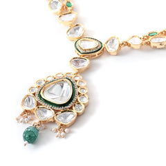 Green Long Royal Necklace Set