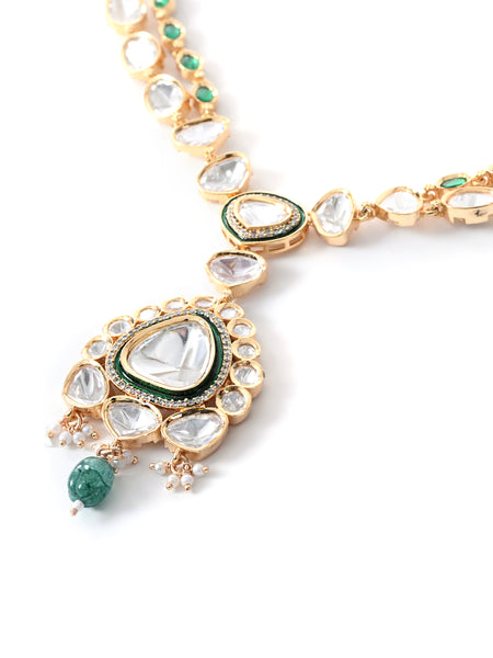 Green Long Royal Necklace Set