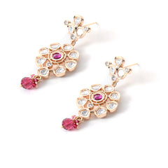 Pink Gold Ethnic Necklace Set