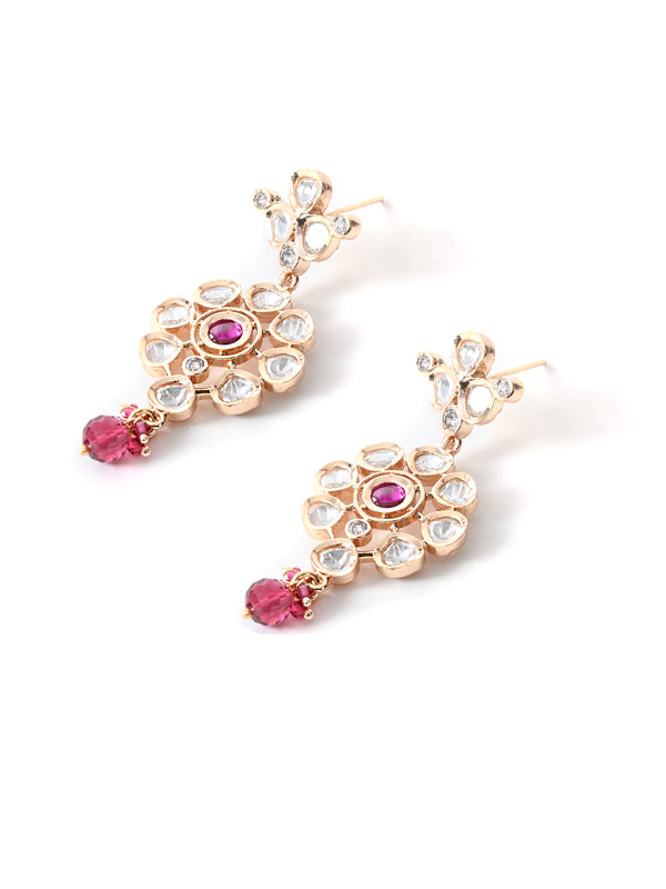 Pink Gold Ethnic Necklace Set