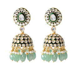 Bridal Green Choker with Mangtika Set
