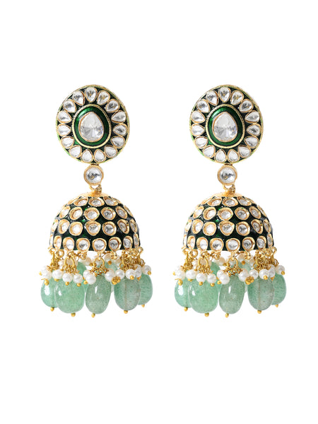 Bridal Green Choker with Mangtika Set