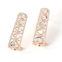 Colourless Kundan Stud Earrings