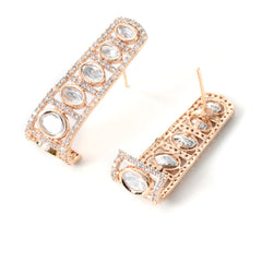 Colourless Kundan Stud Earrings
