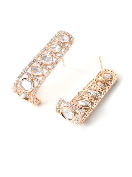Colourless Kundan Stud Earrings