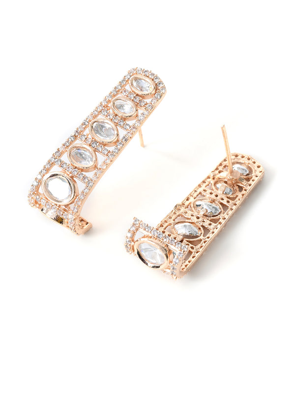 Colourless Kundan Stud Earrings