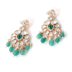 Classic Green Gold Danglers