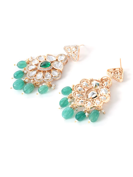 Classic Green Gold Danglers