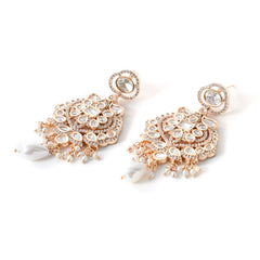White Kundan Polki Danglers
