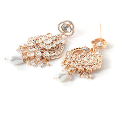 White Kundan Polki Danglers