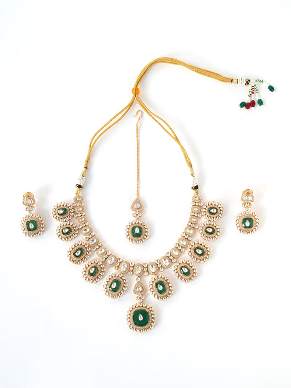 Premium Green Wedding Necklace Set