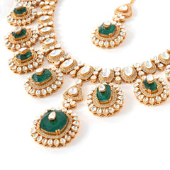 Premium Green Wedding Necklace Set