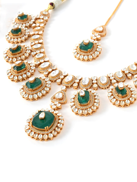 Premium Green Wedding Necklace Set