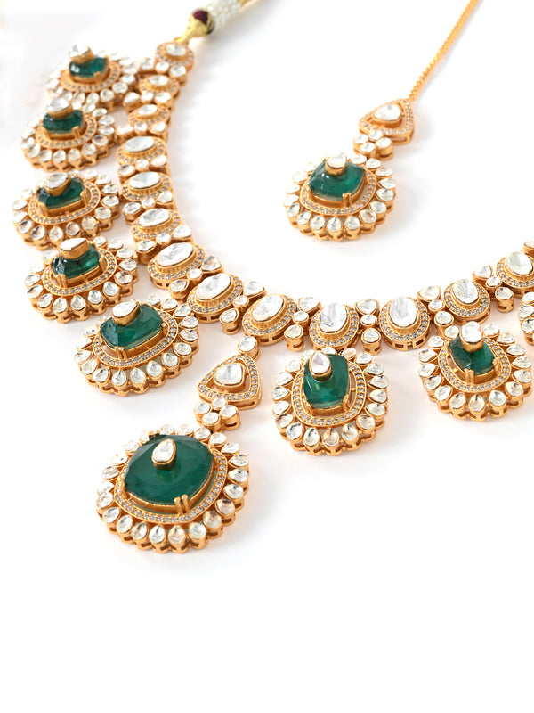 Premium Green Wedding Necklace Set