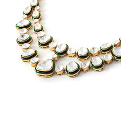 Green Kundan Polki Necklace Set