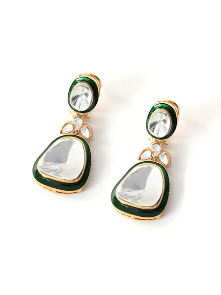 Green Kundan Polki Necklace Set
