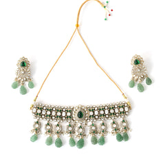 Green Kundan Classic Choker Set