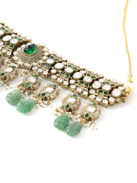 Green Kundan Classic Choker Set