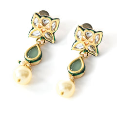 Green Traditional Gold Choker Set