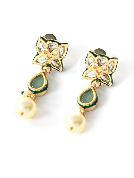 Green Traditional Gold Choker Set