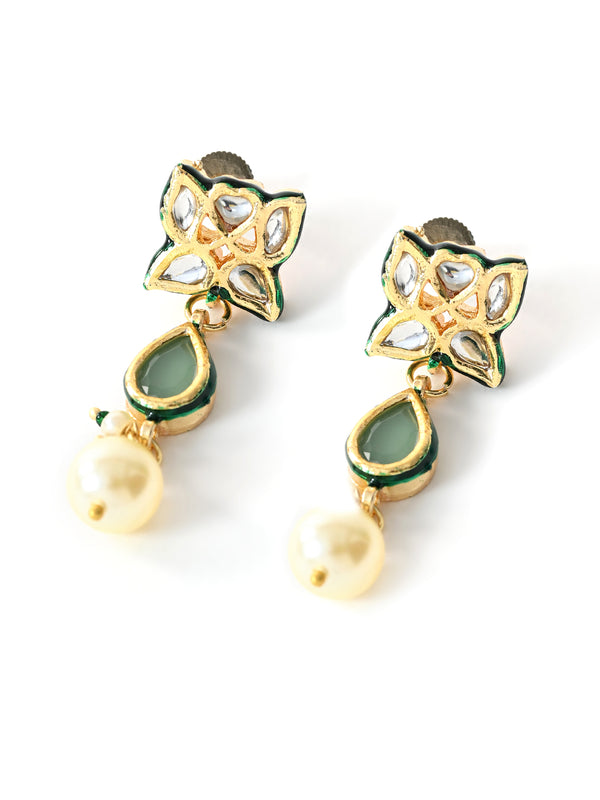 Green Traditional Gold Choker Set