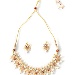 Red Ethnic Necklace Set