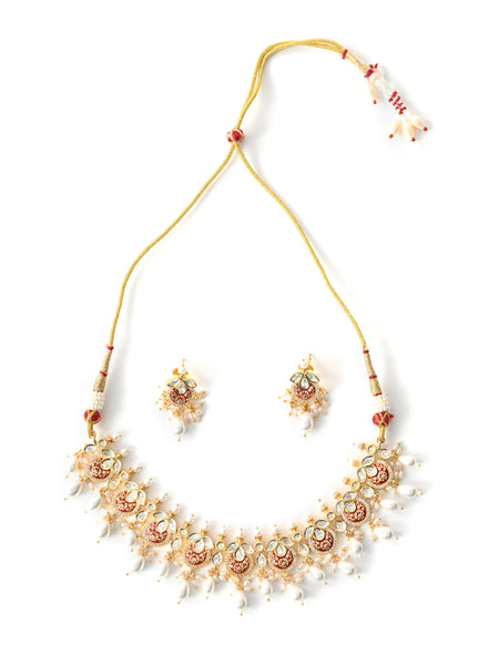 Red Ethnic Necklace Set
