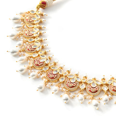 Red Ethnic Necklace Set