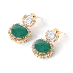 Green Ethnic Necklace & Earrings Set