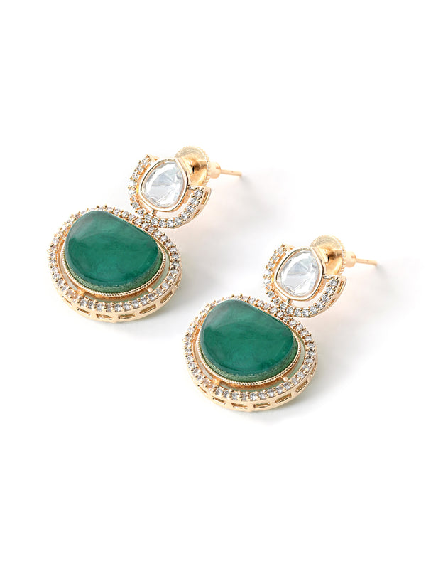 Green Ethnic Necklace & Earrings Set
