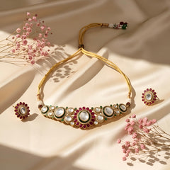 Multi Kundan Ethnic Necklace Set