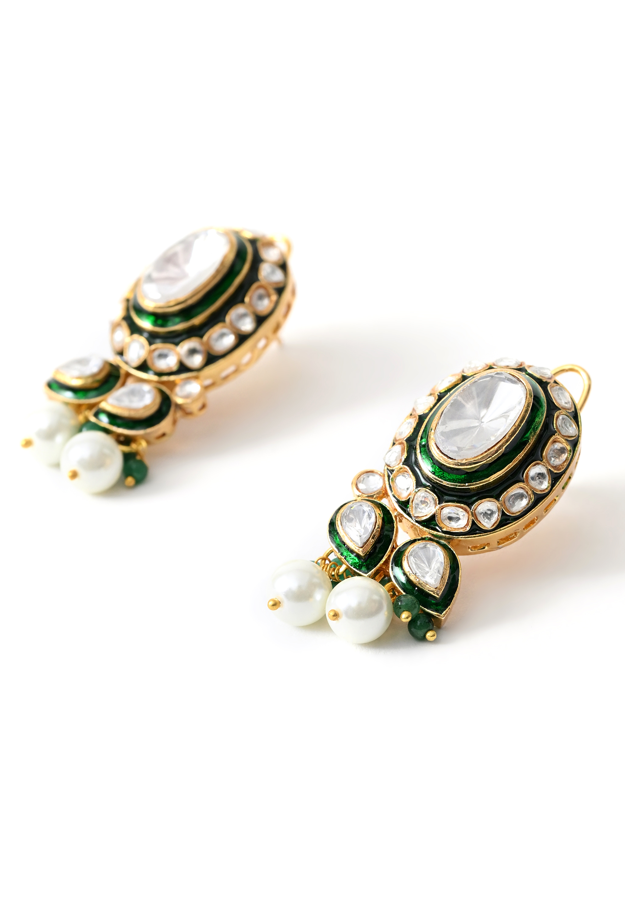 Green Bridal Choker Set with Mangtika