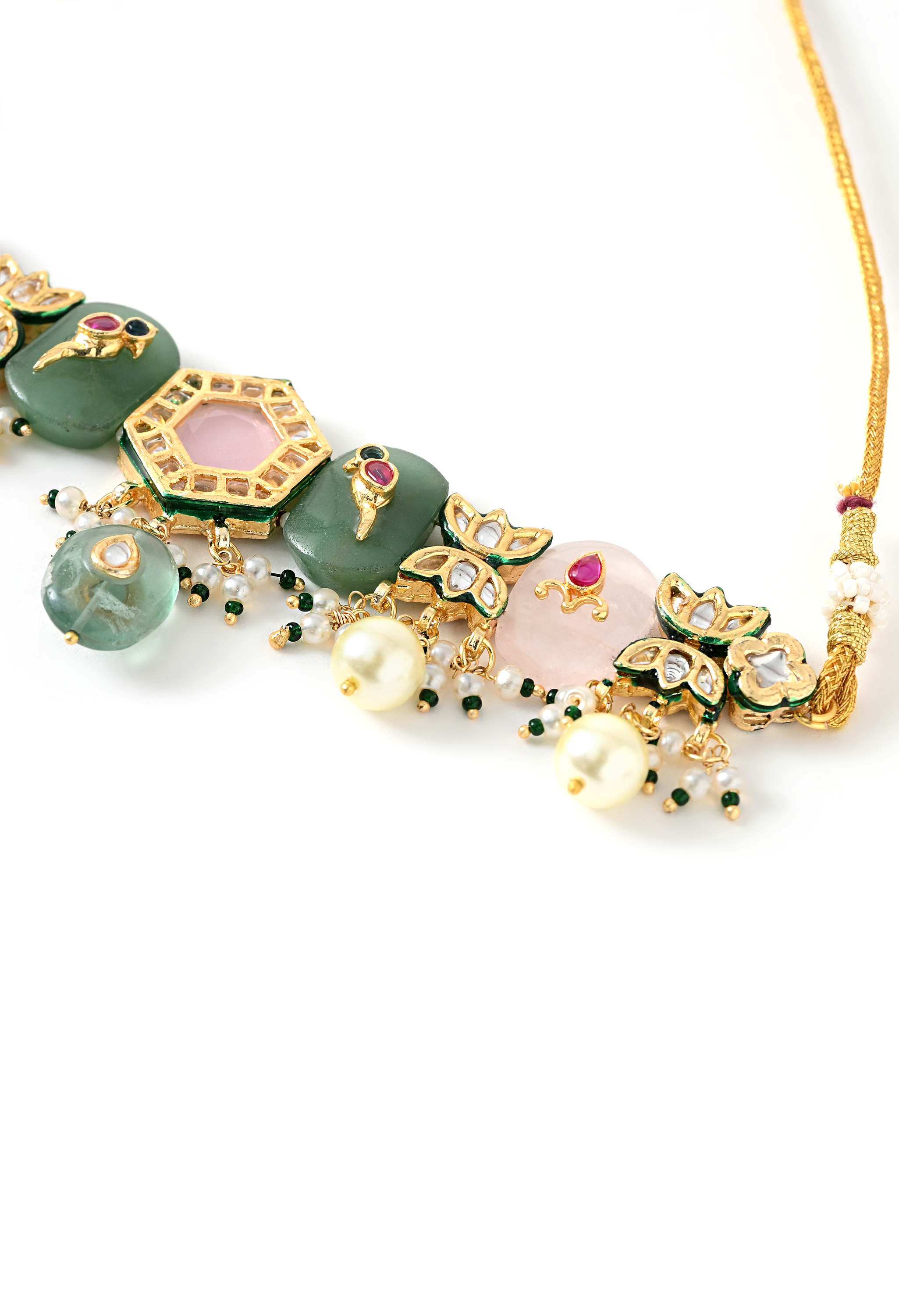 Multi-Color Kundan Polki Ethnic Choker Set