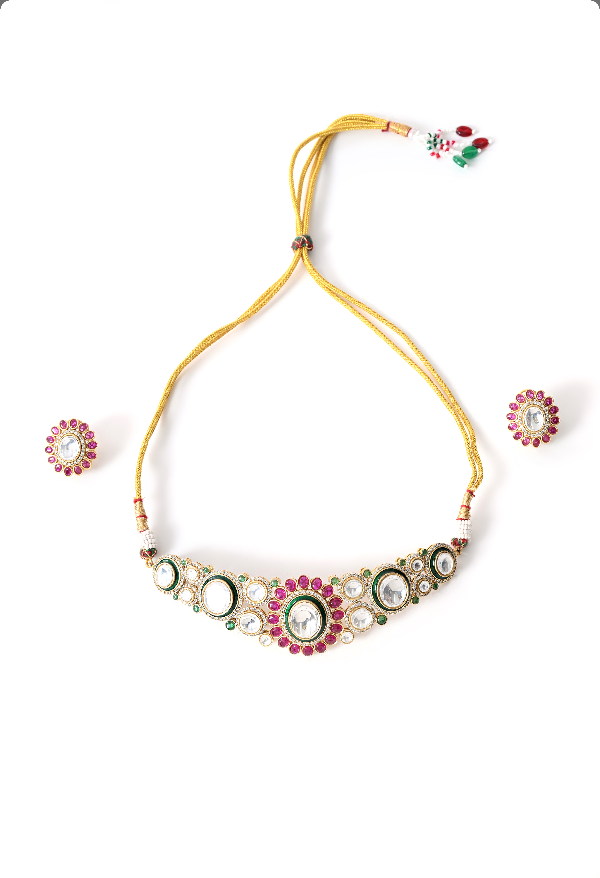 Multi Kundan Ethnic Necklace Set