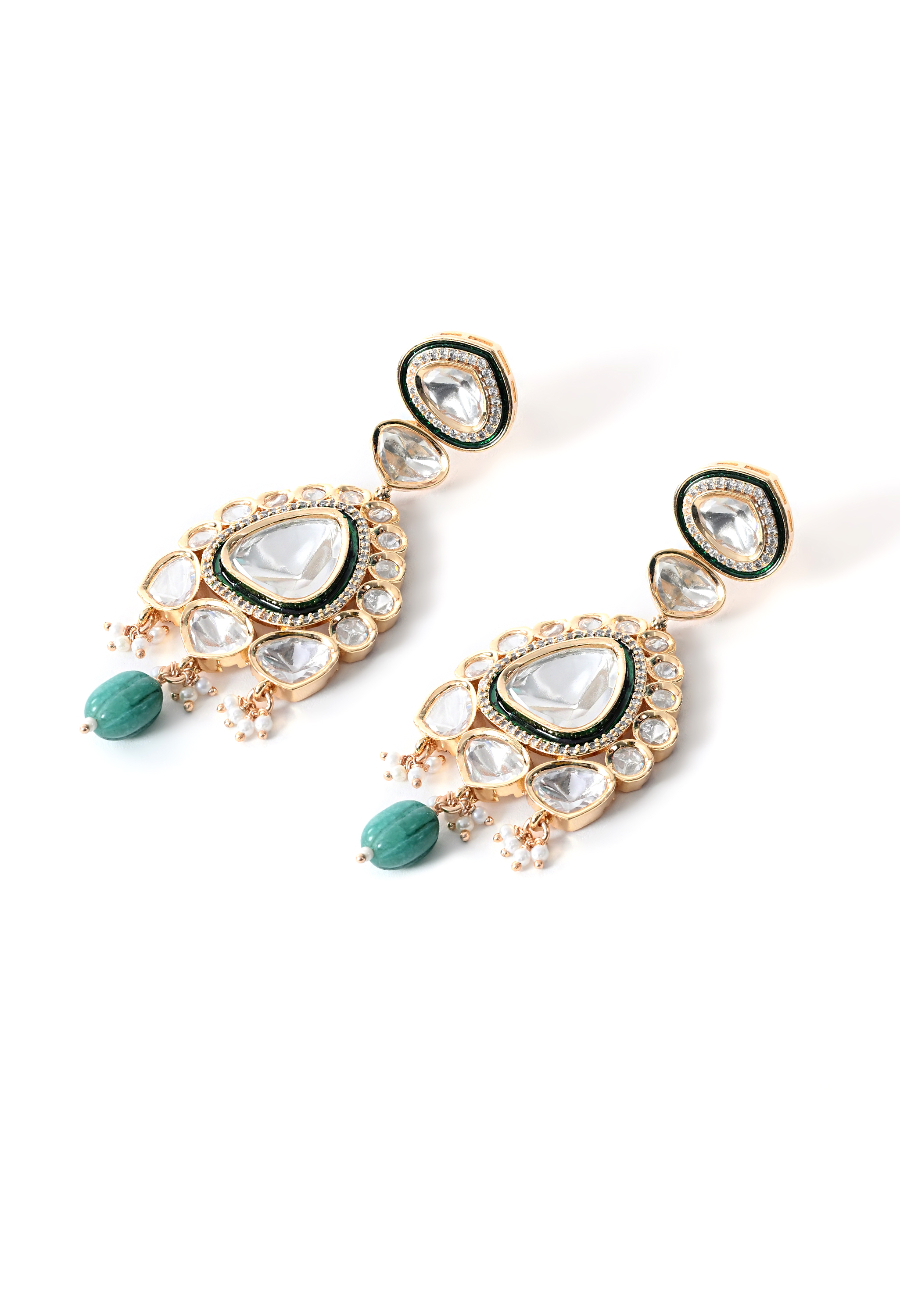 Green Long Royal Necklace Set